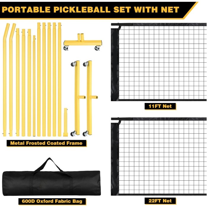 Trụ Lưới Di Động Pickleball, Lắp Đặt Nhanh Chóng, Bền Bỉ, Tiện Lợi Mọi Không Gian