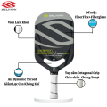 Vợt Pickleball Selkirk Power Air Invikta 13mm Shadow Gray, Sức Mạnh & Xoáy Bùng Nổ