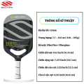 Vợt Pickleball Selkirk Power Air Invikta 13mm Shadow Gray, Sức Mạnh & Xoáy Bùng Nổ