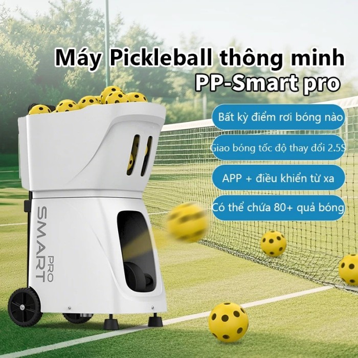 Máy Tập Pickleball KAW PP-Smart Pro, Lập Trình Thông Minh, Đa Chế Độ, Điều Khiển App, Huấn Luyện Chuyên Sâu